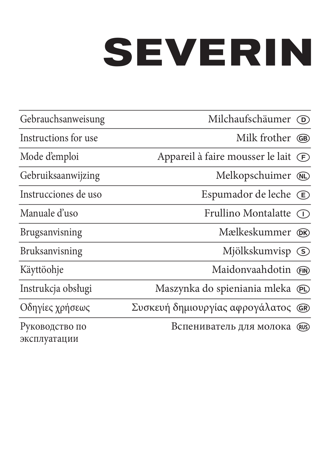 Severin SM 3591, SM 3592, SM 3590, SM 3594, SM 3593 User Manual