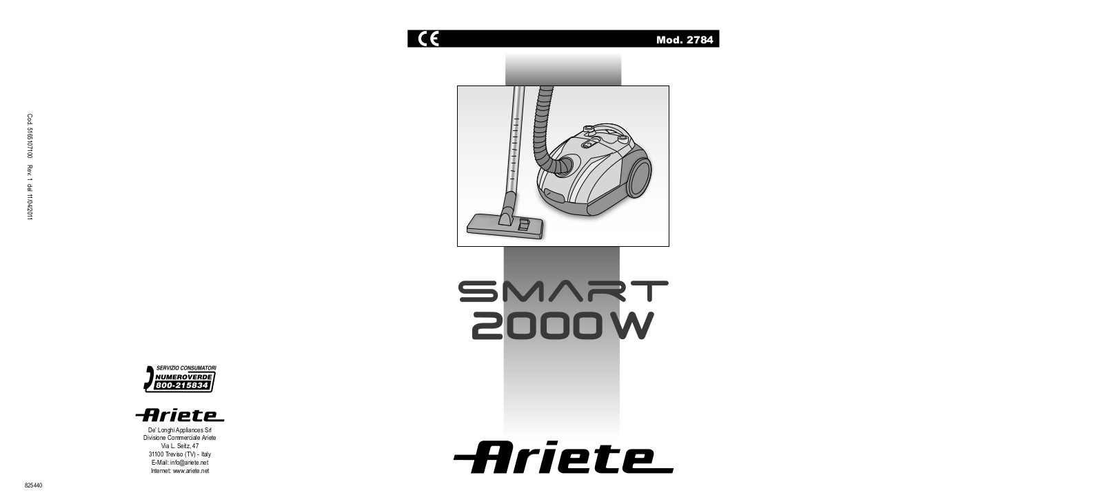 Ariete 2784 User Manual