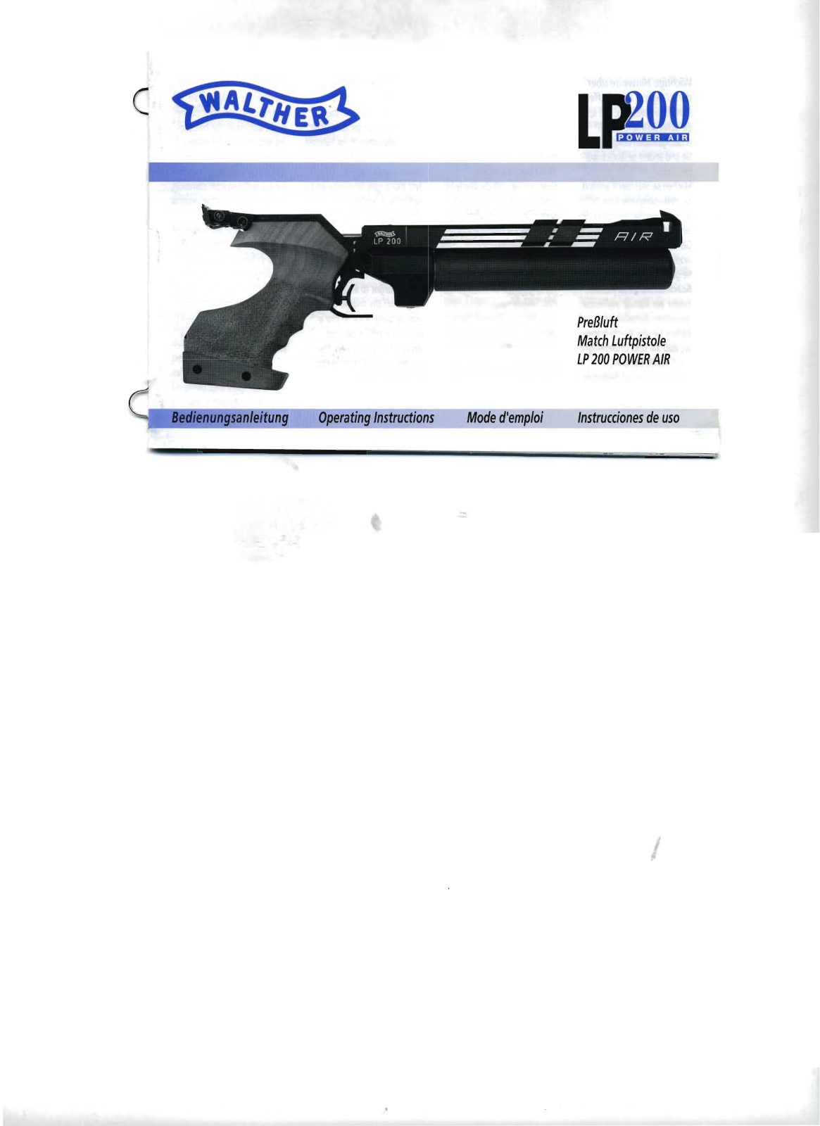 Walther LP200 Instruction Manual