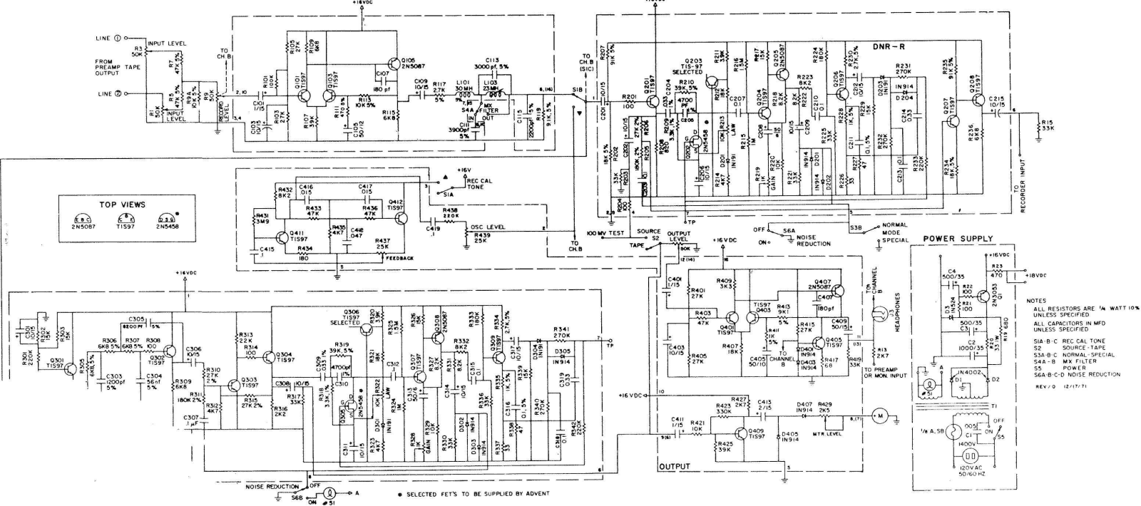 Advent 100A Schematic