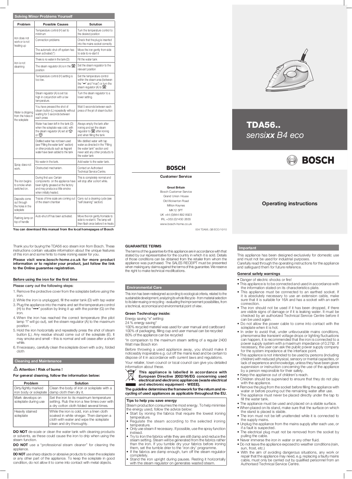 Bosch TDA5631GB User Manual