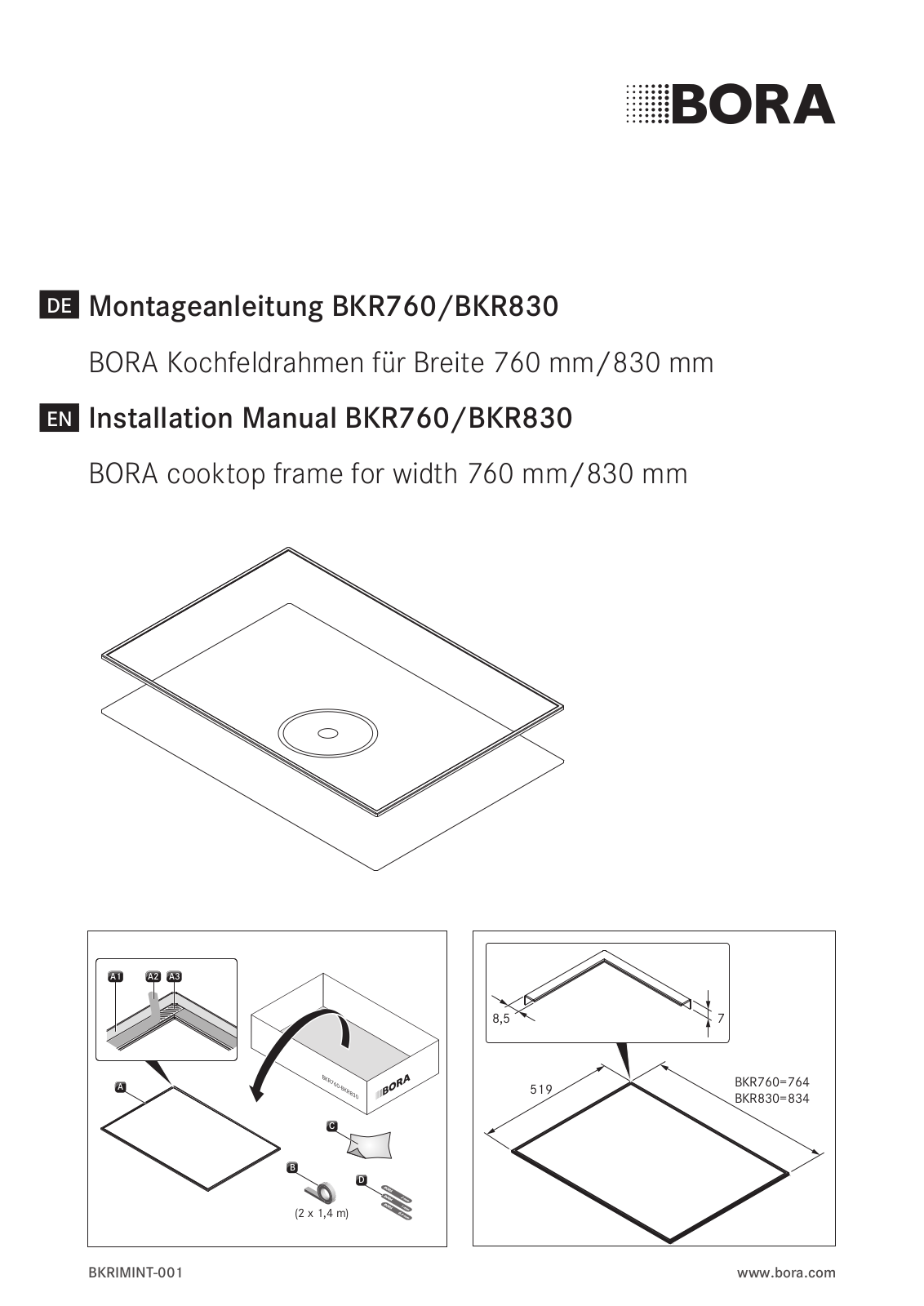 Bora BKR760, BKR830 User Manual - ManualMachine.com