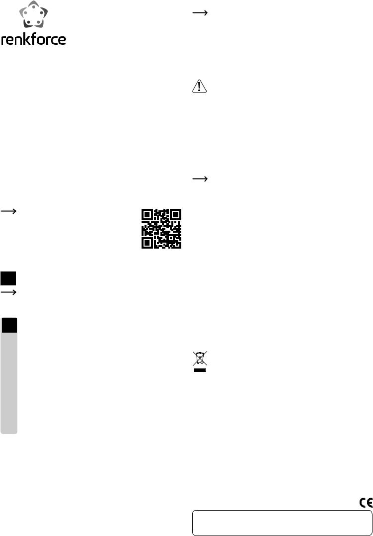 Renkforce 1405813 Operating Instructions