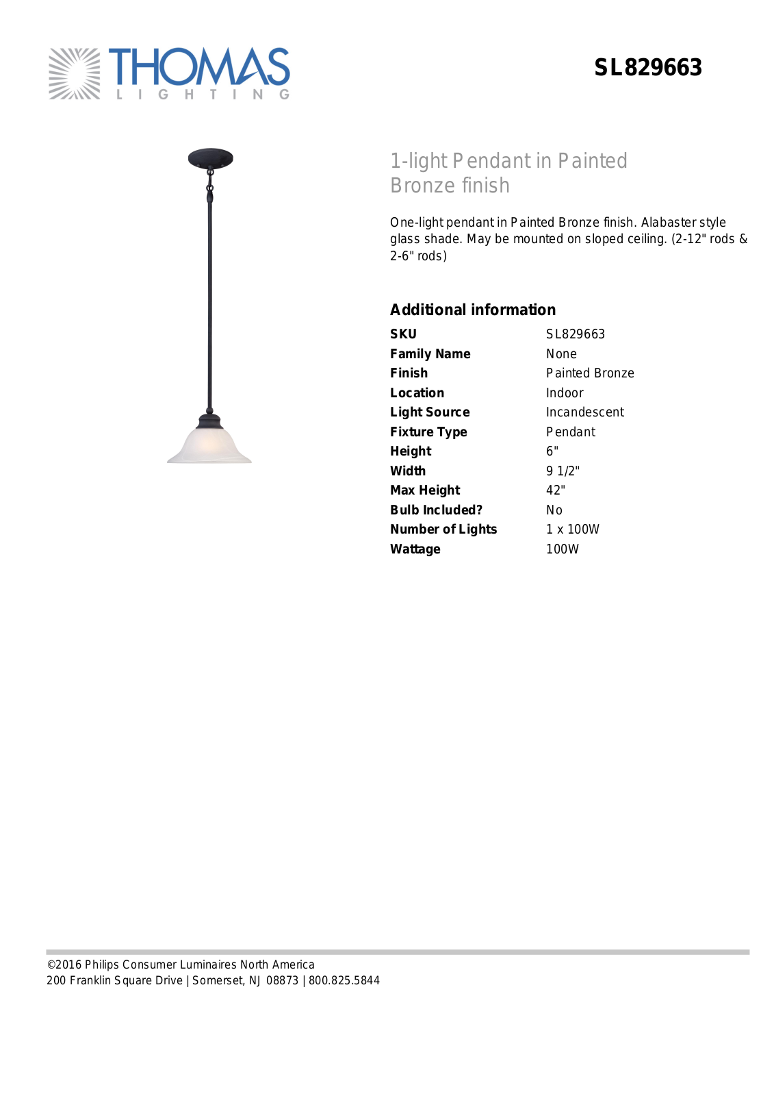 Thomas Lighting SL829663 User Manual - ManualMachine.com