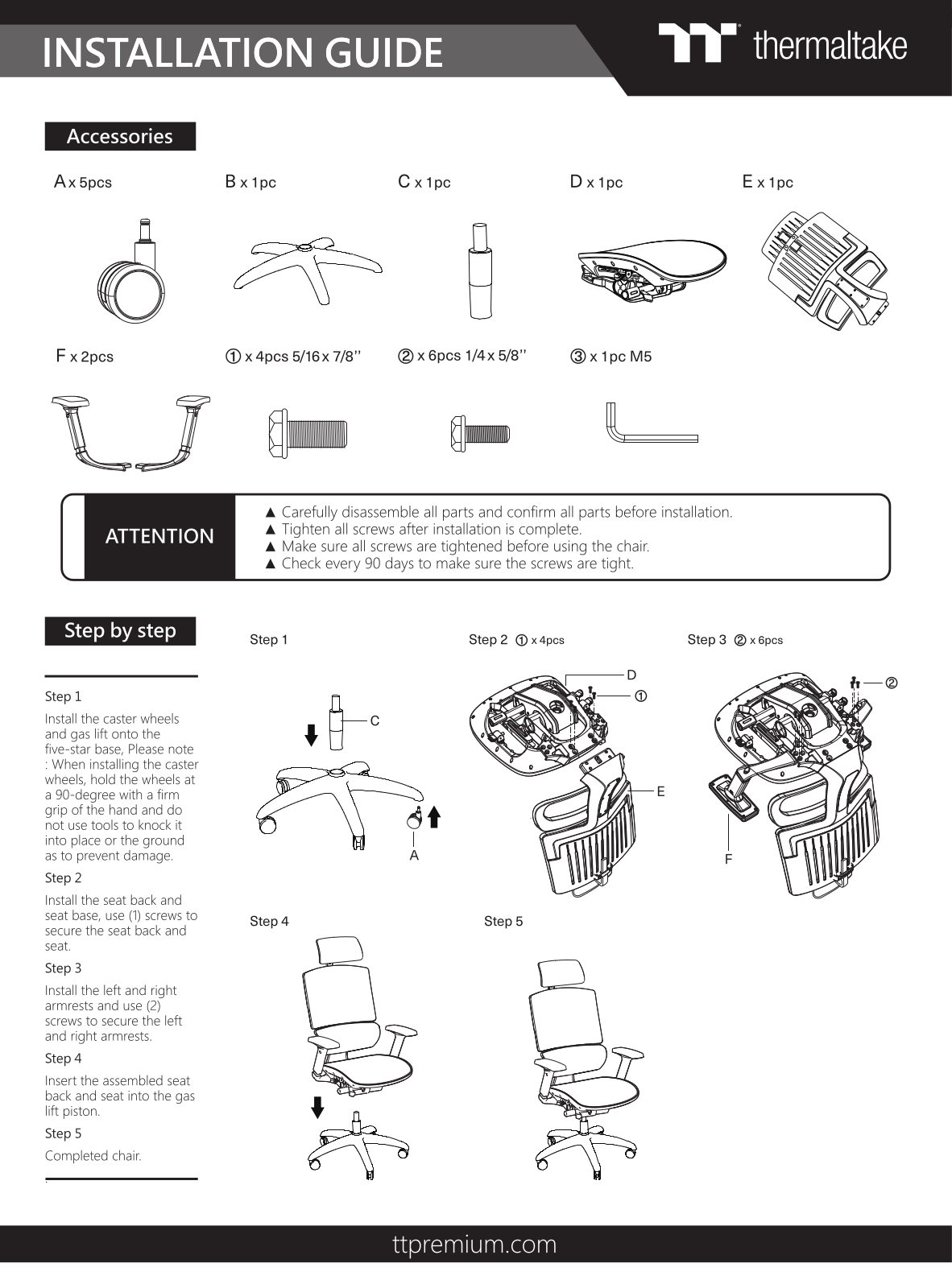 Thermaltake GGC-EG5-BBLFDM-01 operation manual