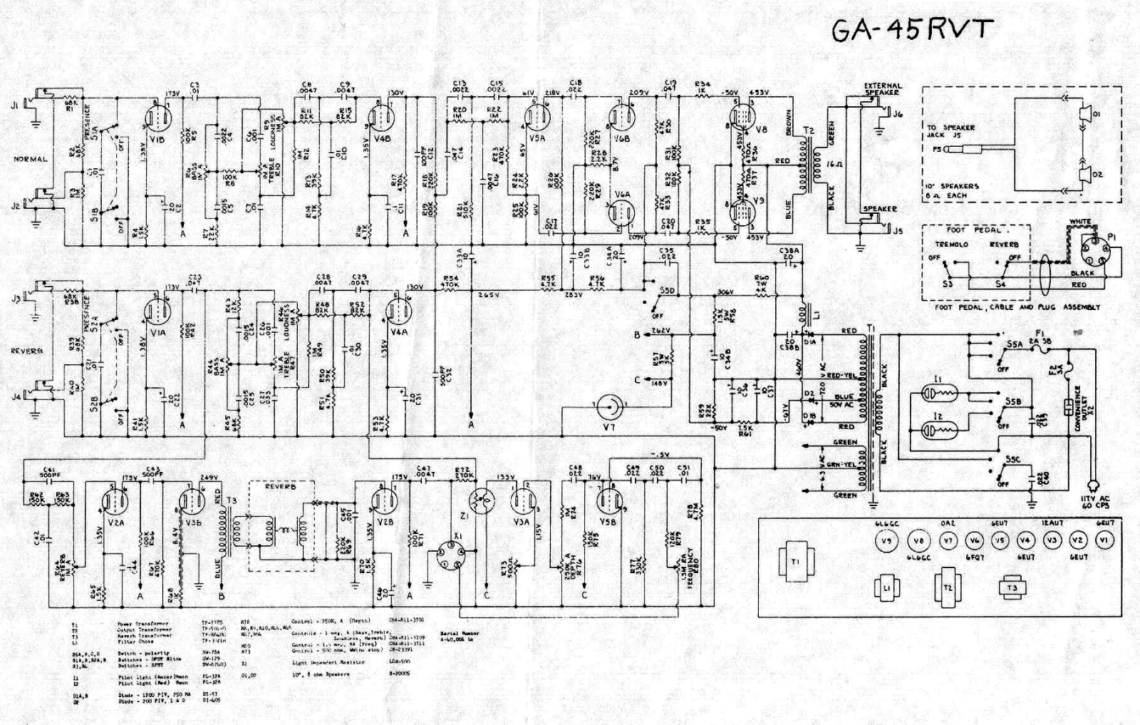 Gibson ga45rvt schematic