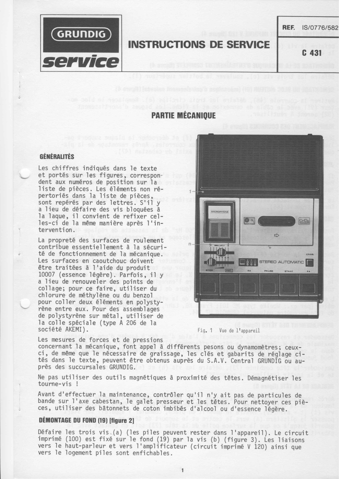 Grundig C-431 Schematic