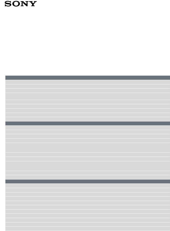 Sony WH1000XM3B.CE7 Product Data Sheet