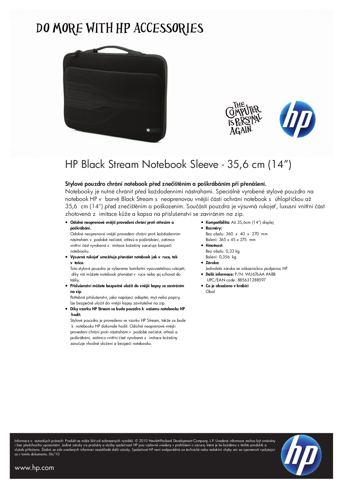 HP WU676AA User Manual