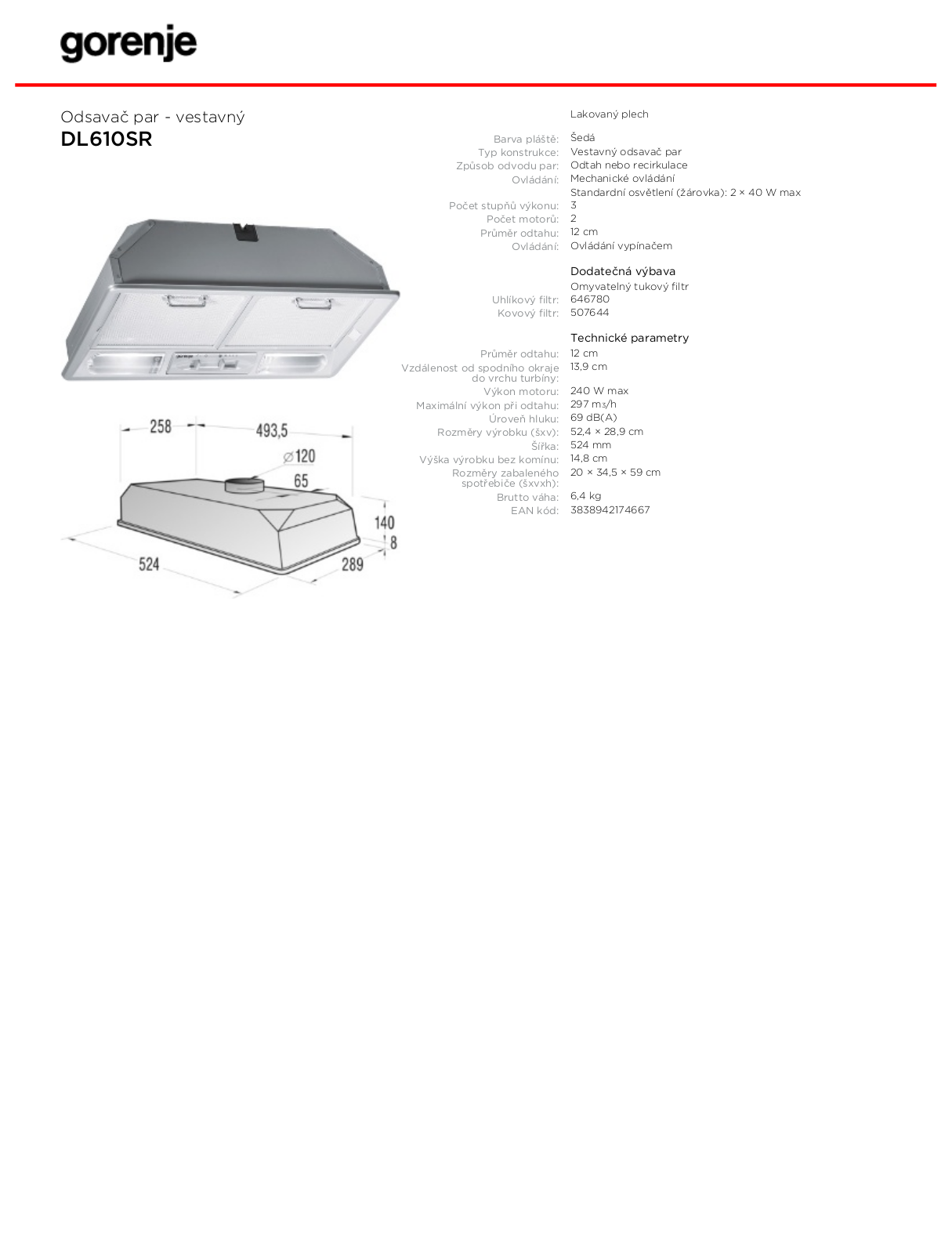 Gorenje DL610SR User Manual