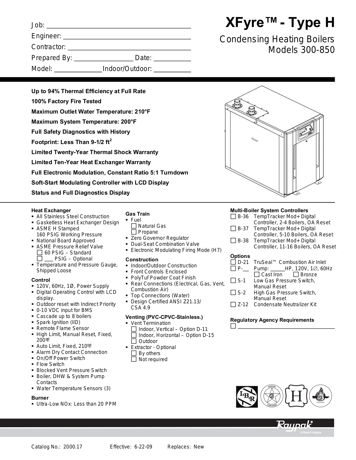 Raypak XFYRE 300-850 User Manual