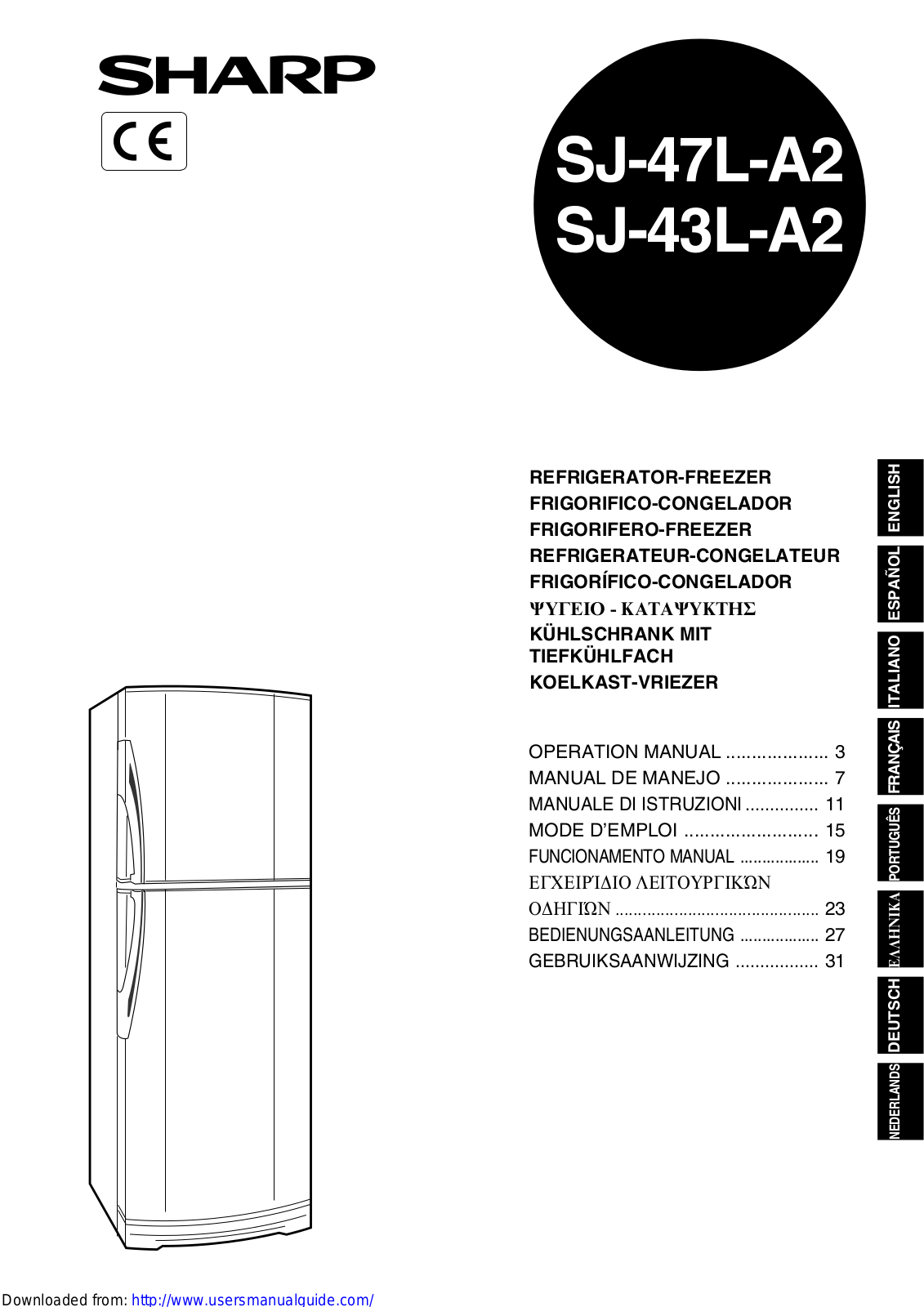 SHARP SJ-43/47L-A2 User Manual