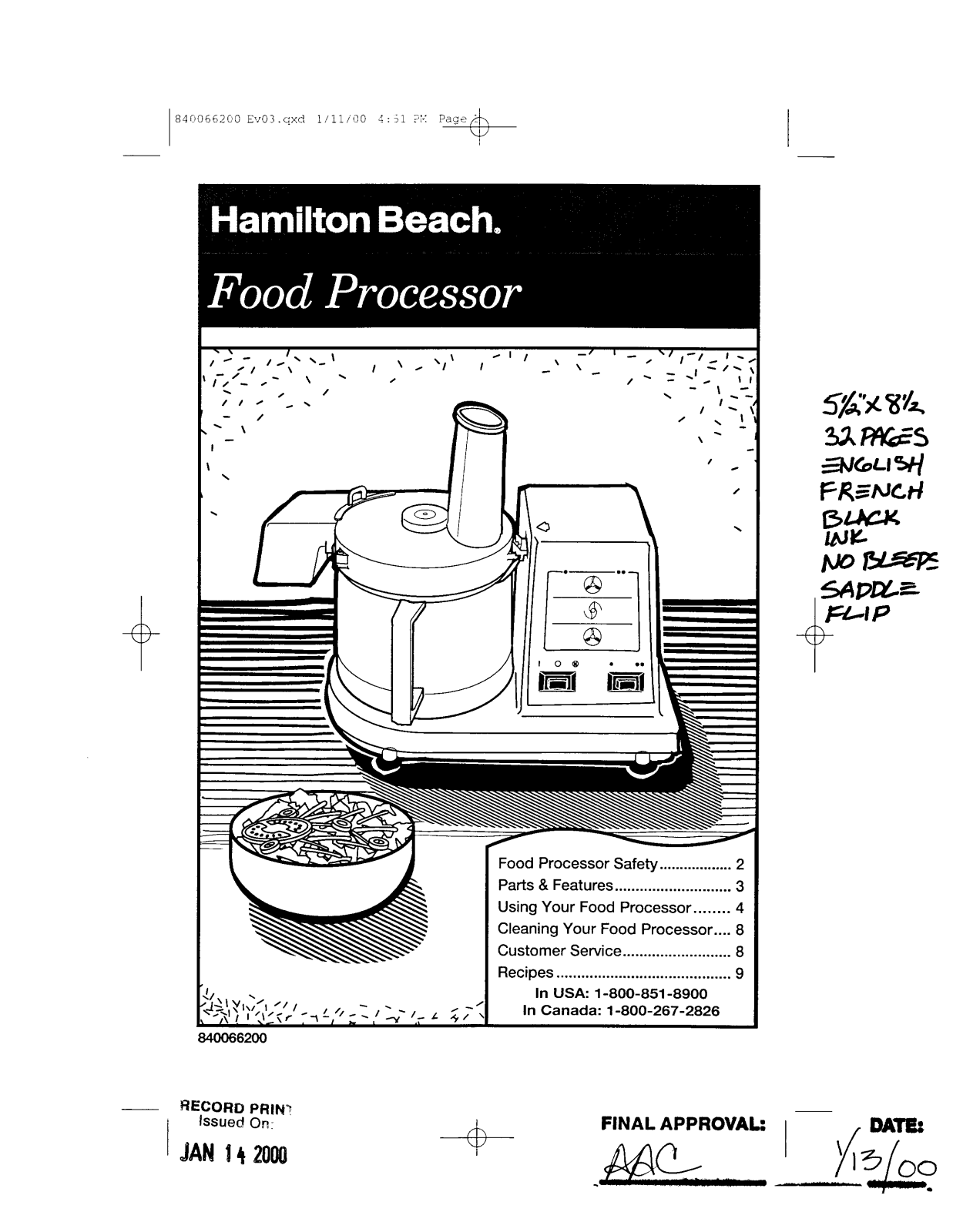 Hamilton Beach 70300 User Manual