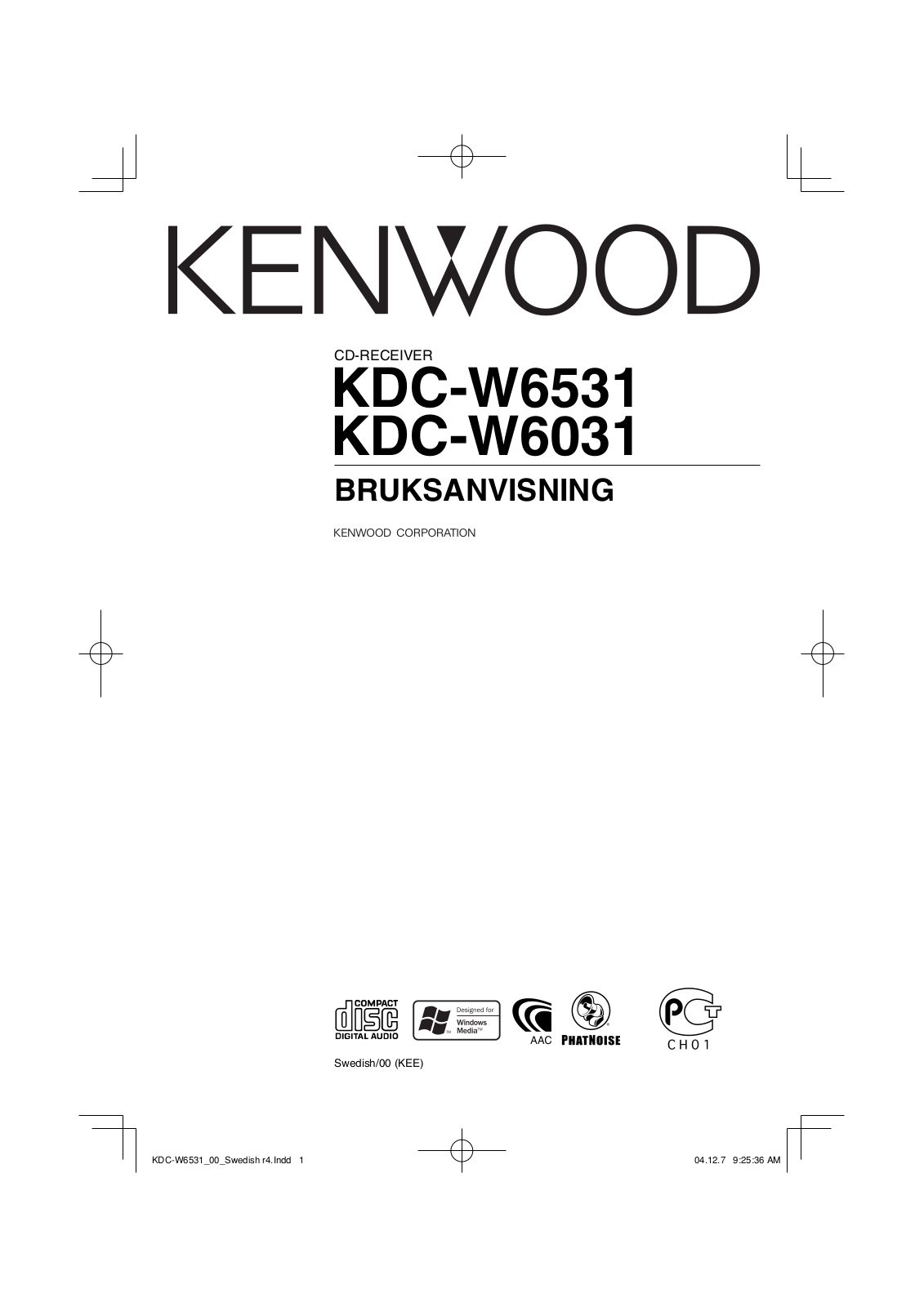 Kenwood KDC-W6531, KDC-W6031 User Manual