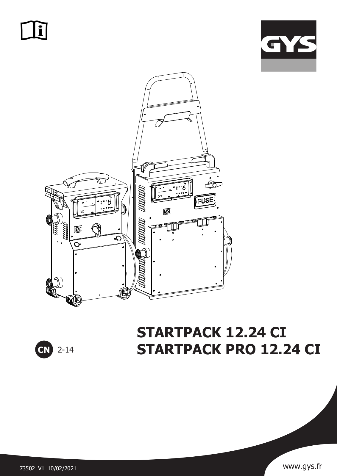 GYS STARTPACK PRO 12.24 CI, STARTPACK 12.24 CI User guide - ManualMachine.com
