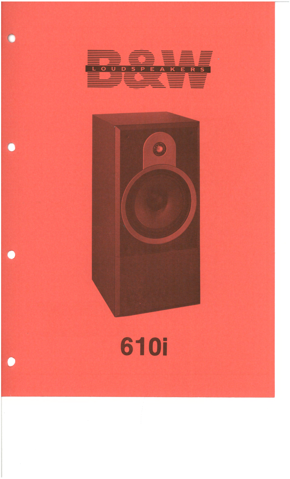 Bowers and Wilkins DM-610-I Service manual