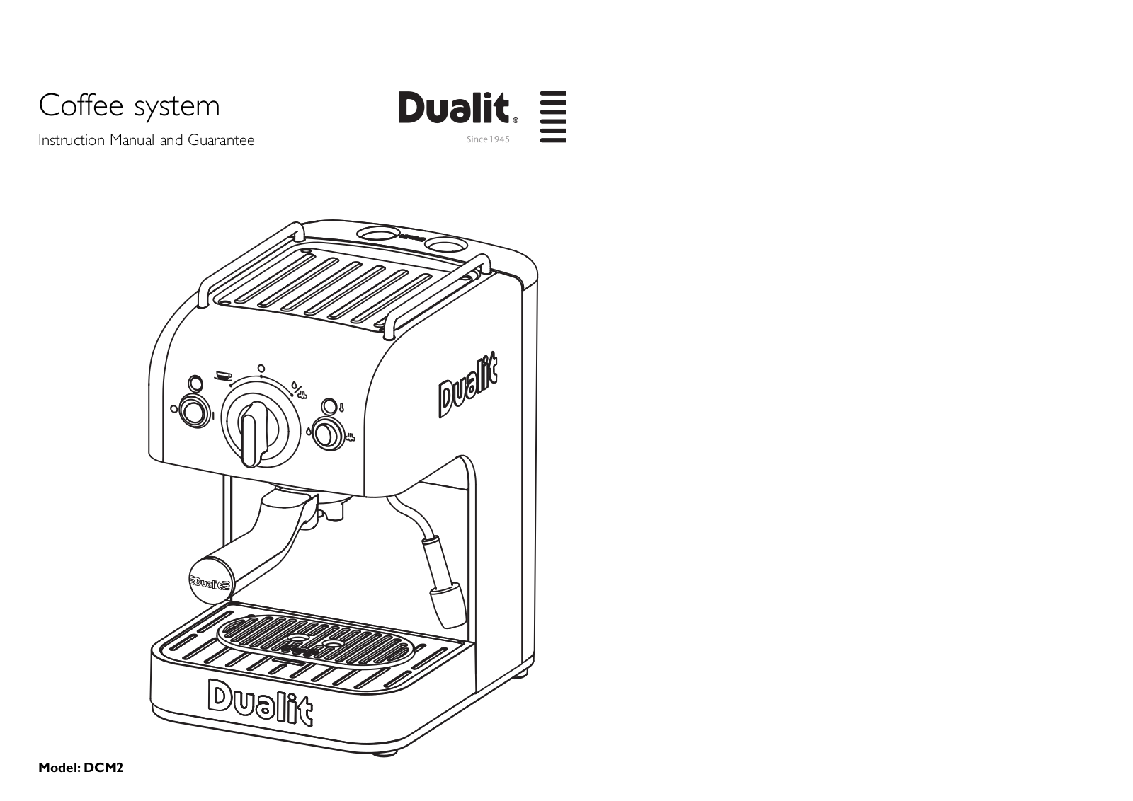 Dualit DCM2 User Manual