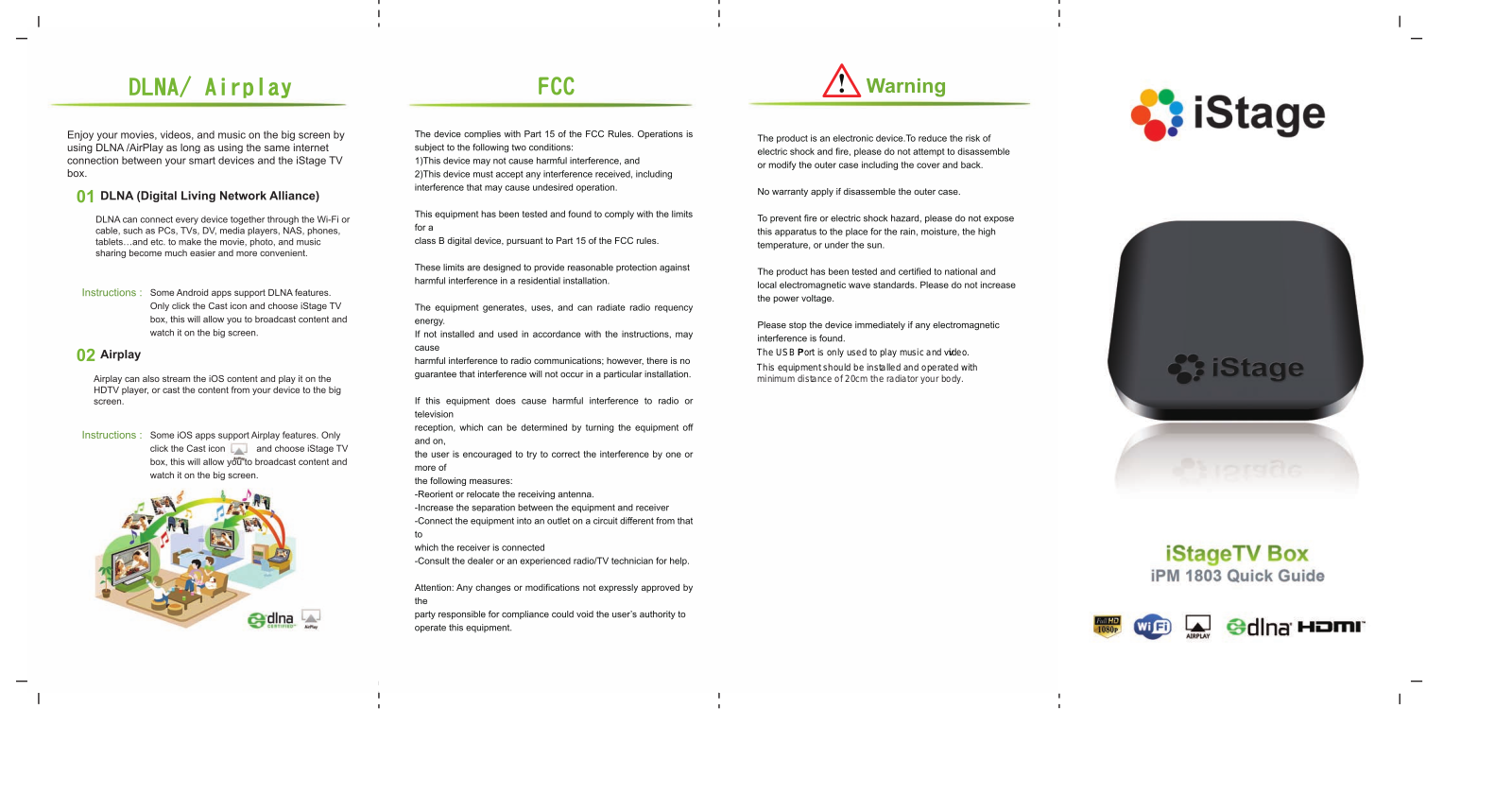 ISTAGE NETWORK SERIVCE IPM1803 User Manual