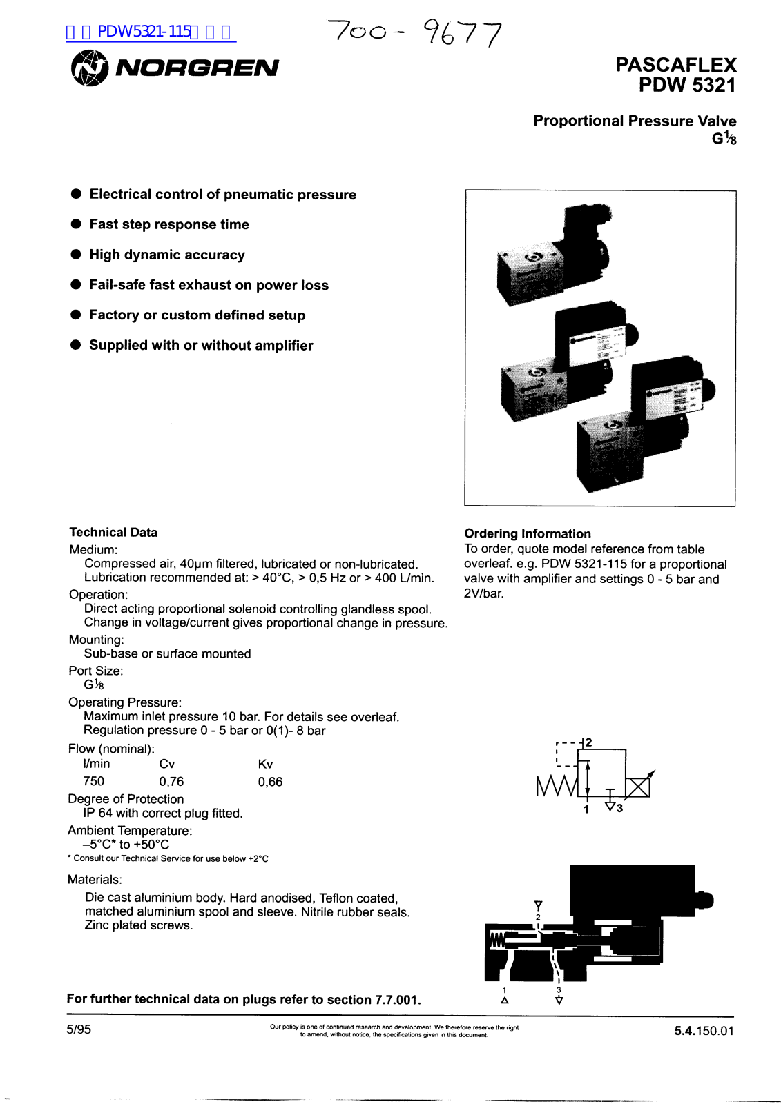 NORGREN PDW 5321 User Manual