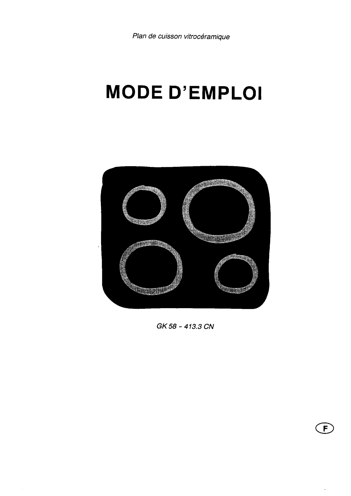 electrolux GK58-413.3CN User Manual