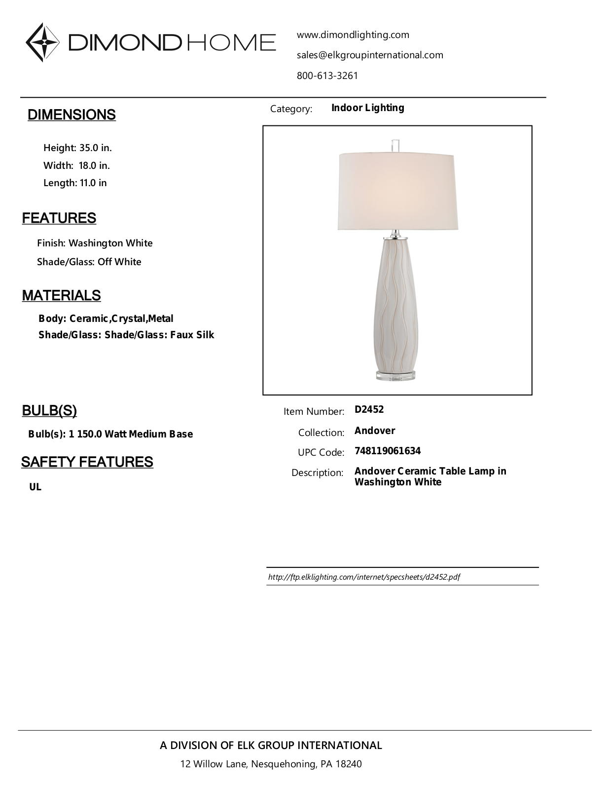 ELK Home D2452 User Manual