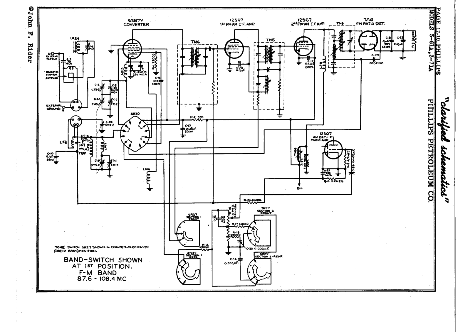 Phillips 3 61a, 3 71a schematic - ManualMachine.com