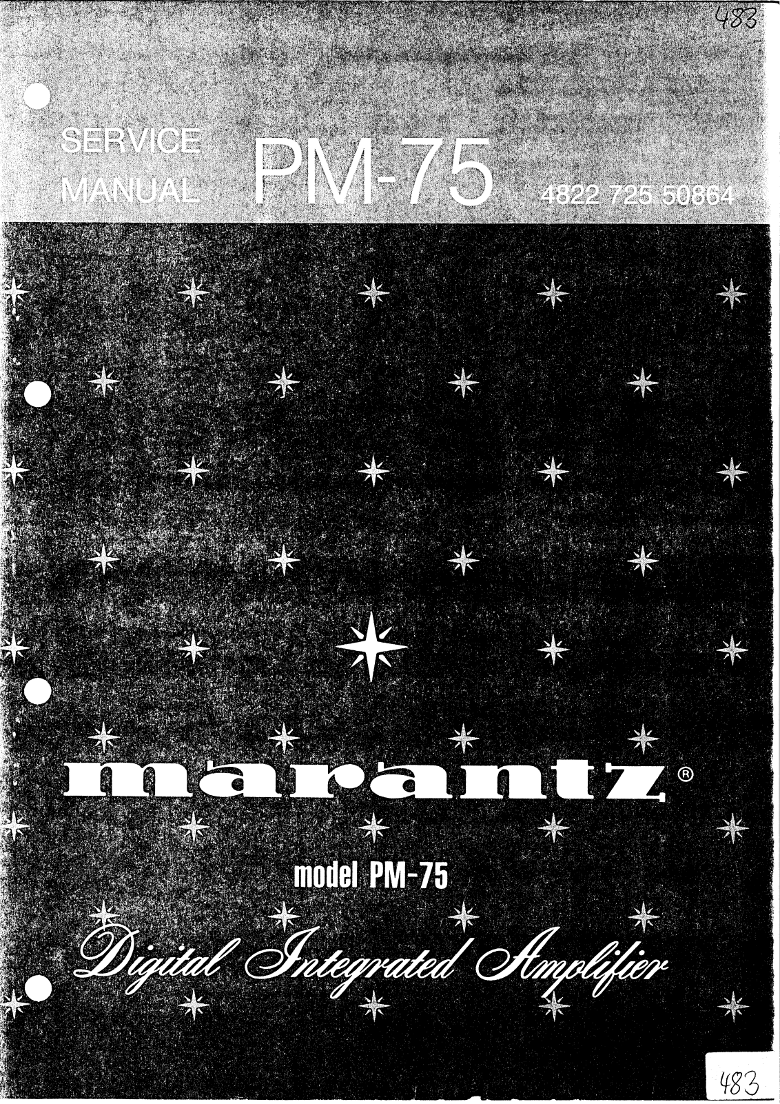 Marantz PM-75 Service Manual