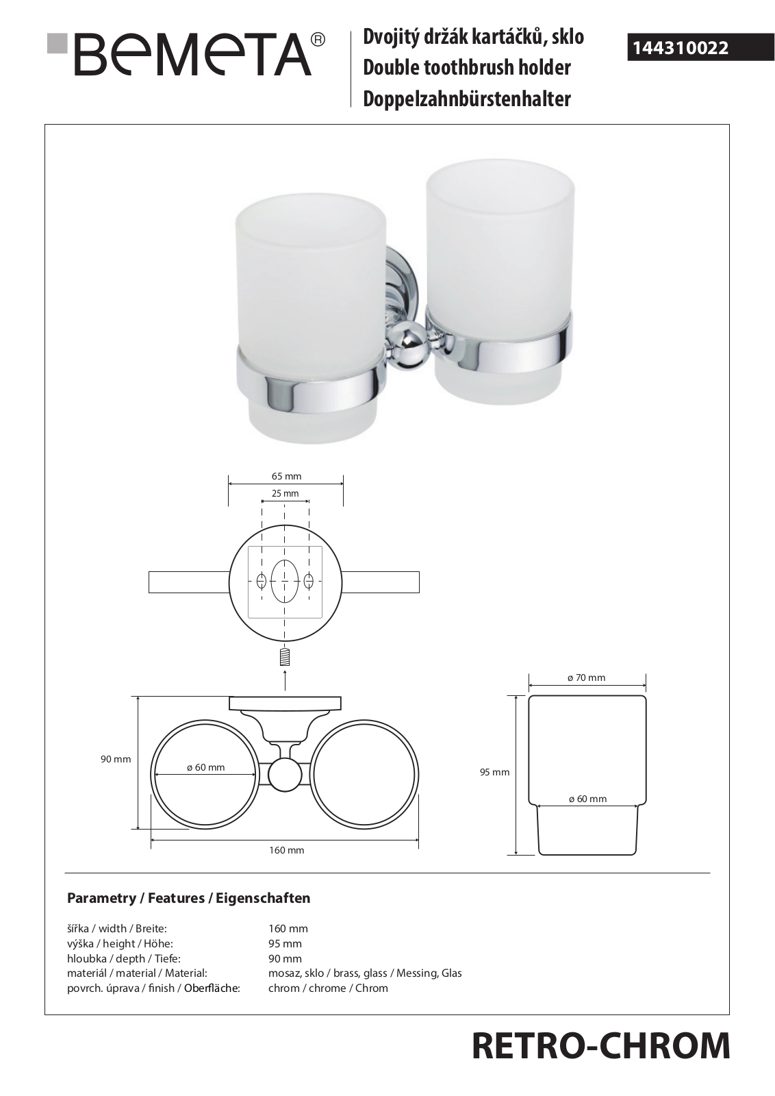Bemeta RETRO - BRONZ 144310022 User guide - ManualMachine.com