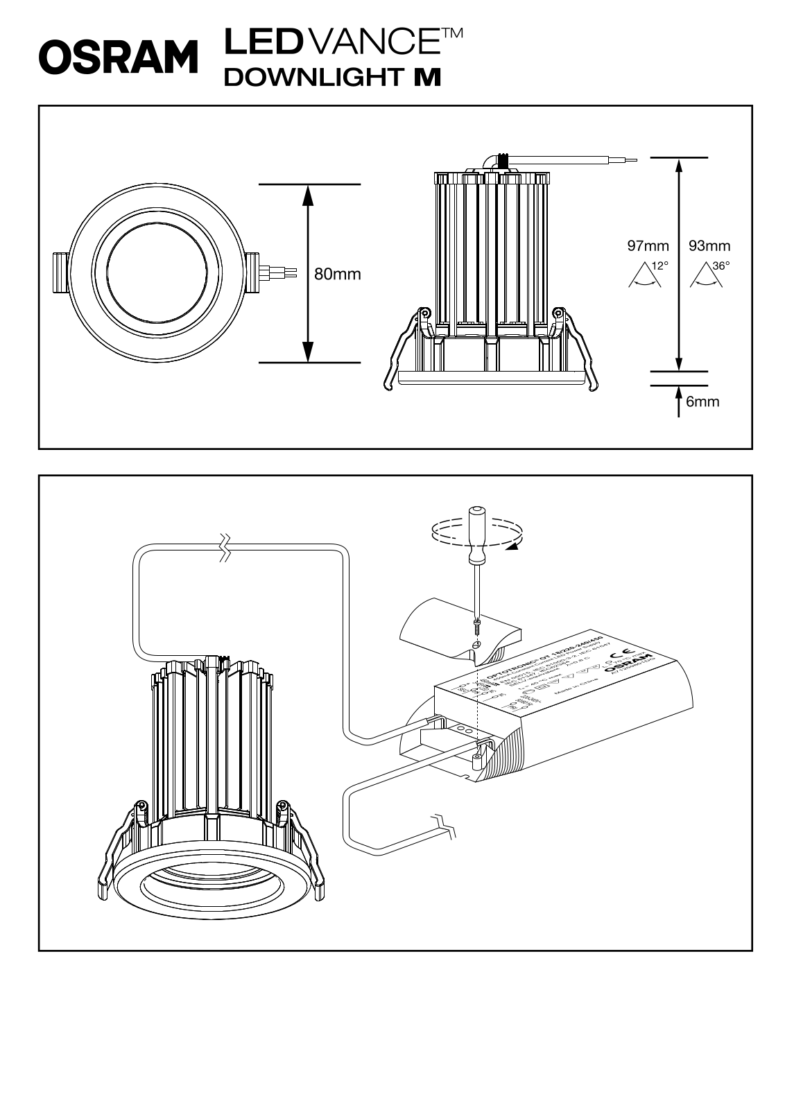 OSRAM LED Vance Downlight M Data Sheet