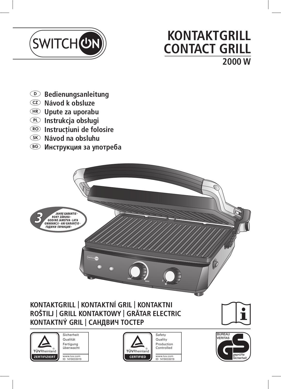 Switch On CG-A001 User Manual