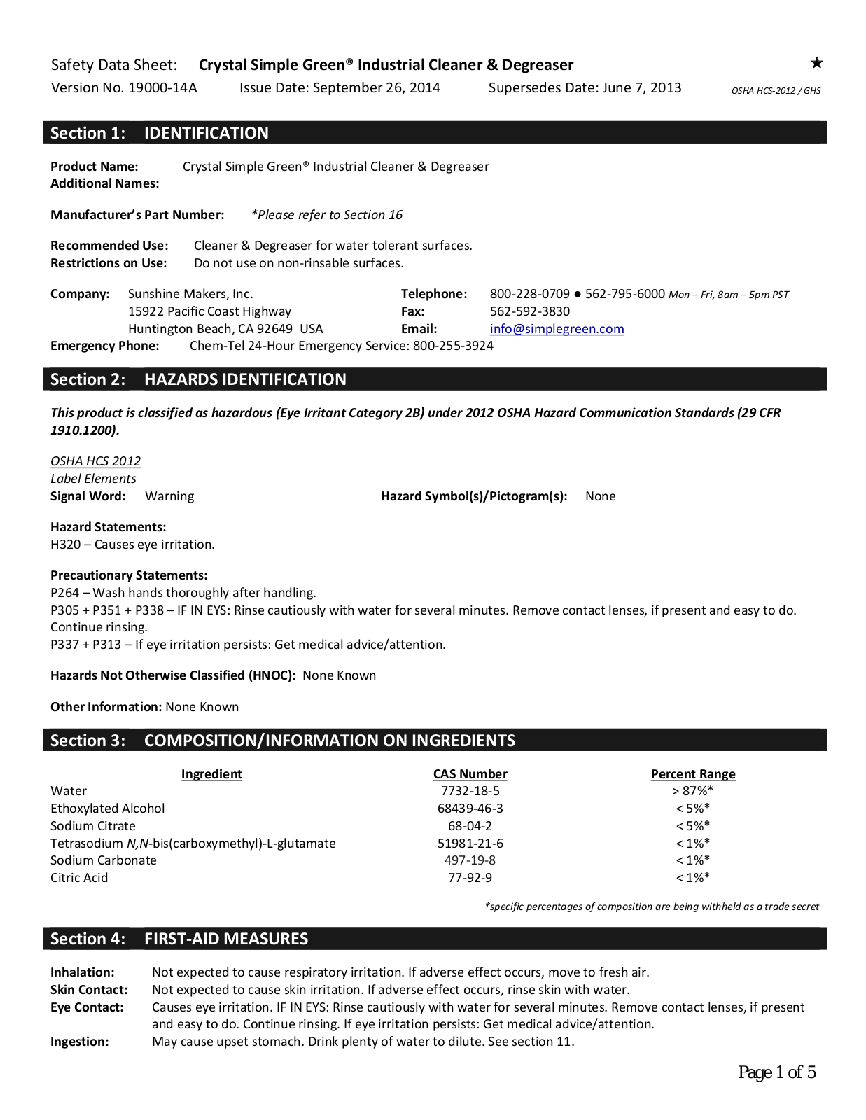 Simple Green 19024 User Manual - ManualMachine.com