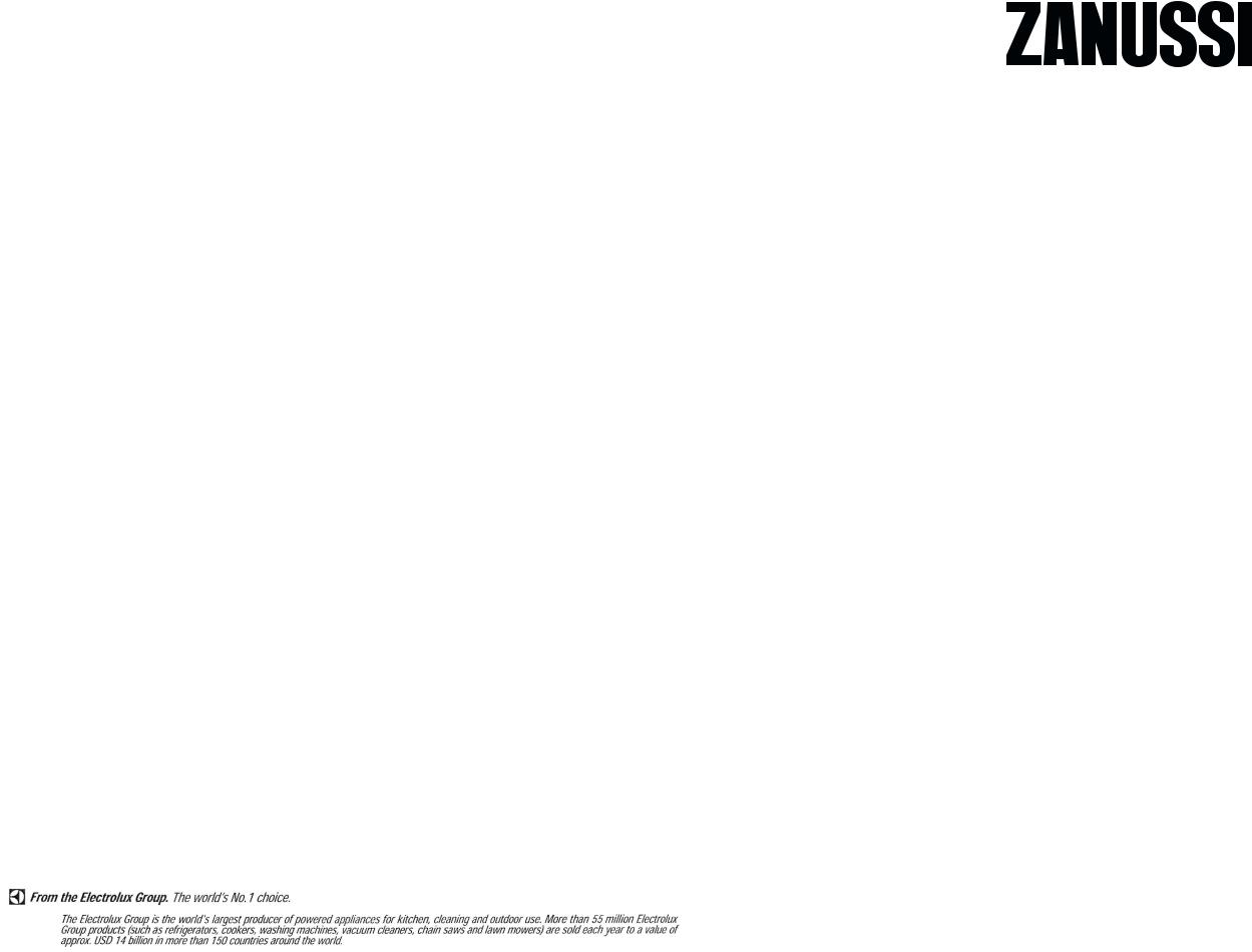 Zanussi ZI9194AA INSTRUCTION BOOKLET