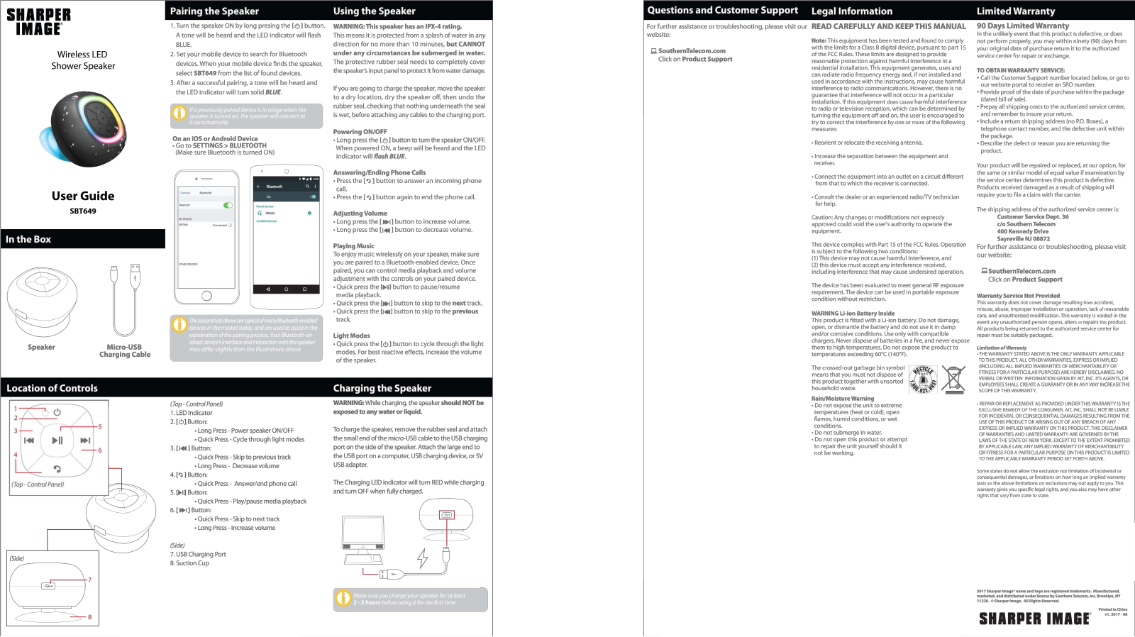 Sharper image SBT649 User Manual