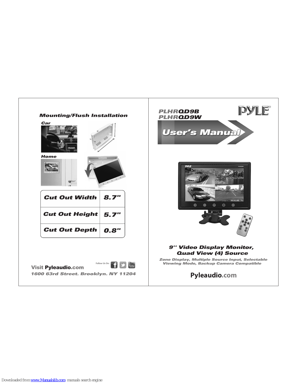 Pyle PLHRQD9B, PLHRQD9W User Manual - ManualMachine.com
