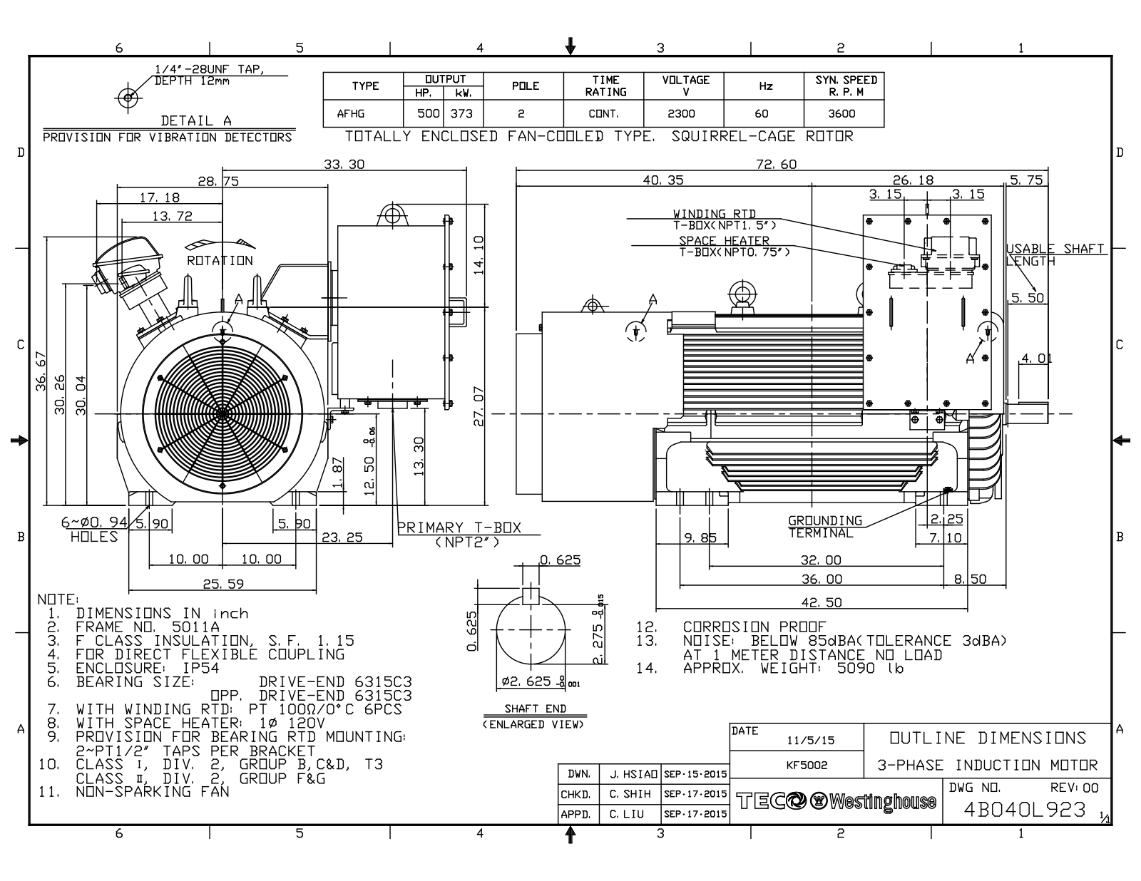 Teco KF5002 Reference Drawing