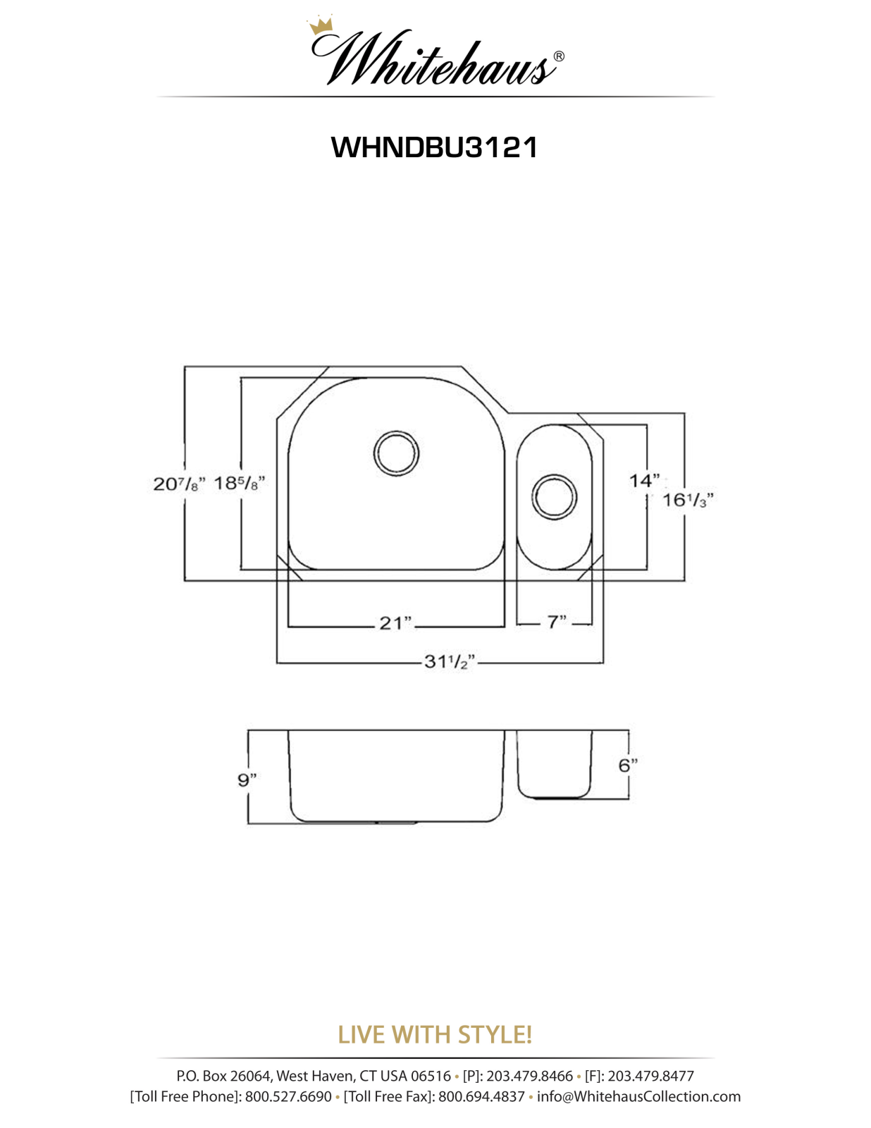 Whitehaus Collection WHC1951 Specifications - ManualMachine.com