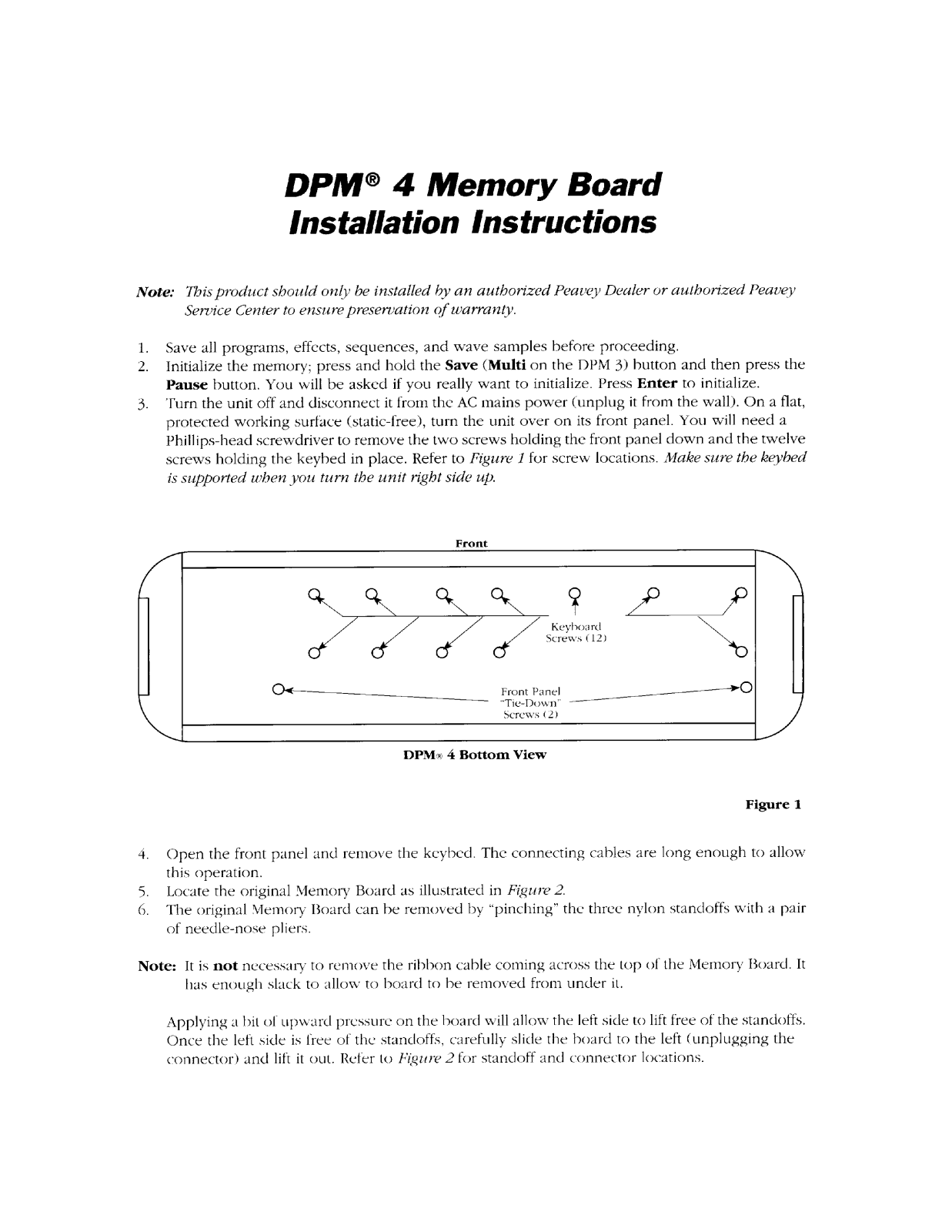 Peavey DPM 4 User Manual