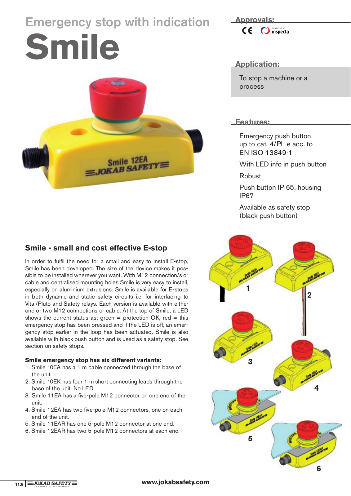 Jokab Safety Smile Data Sheet