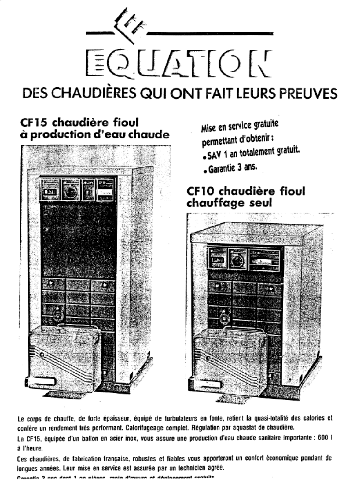 Equation CF 10, CF 15 DATASHEET