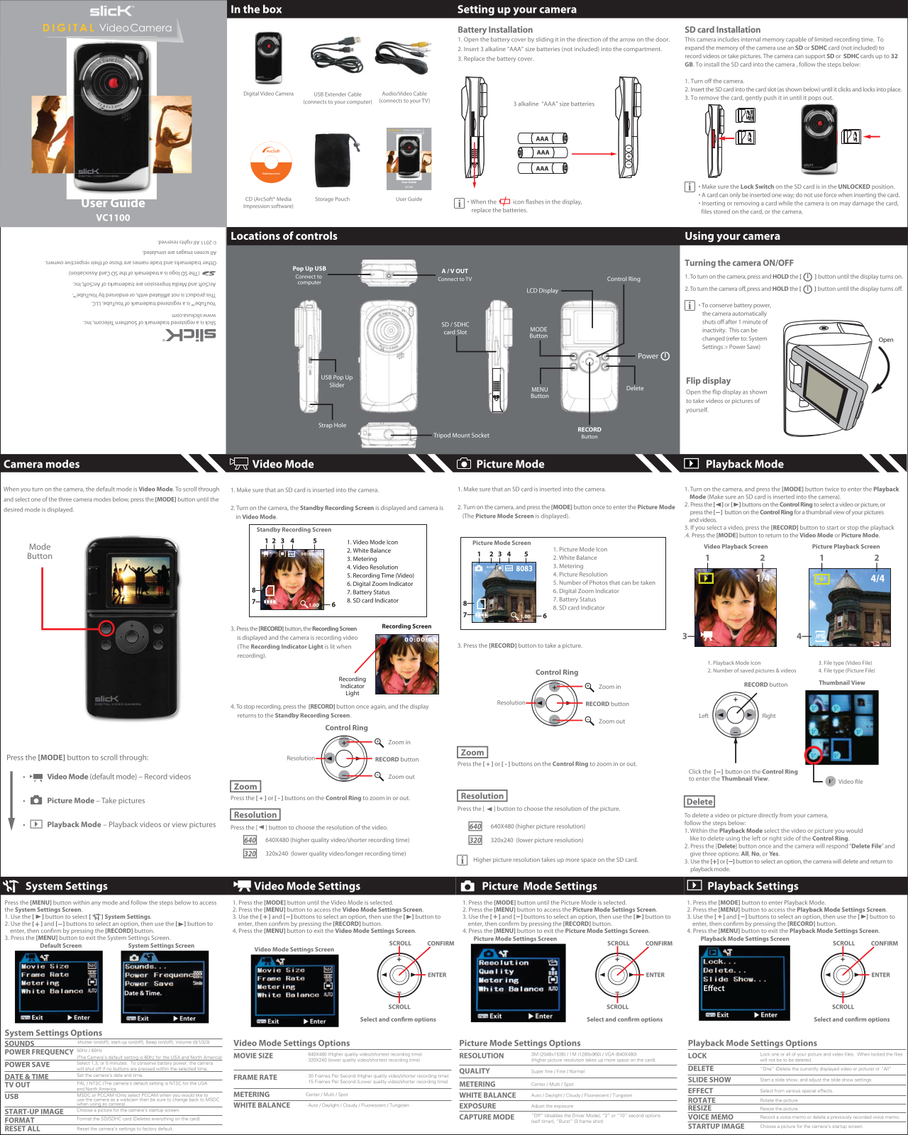 Slick VC1100 User Manual