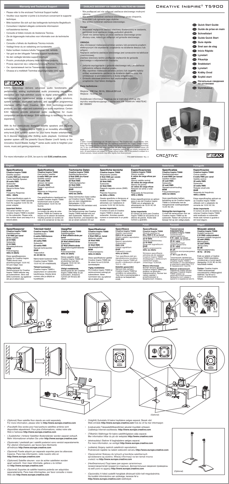 CREATIVE T5900 User Manual