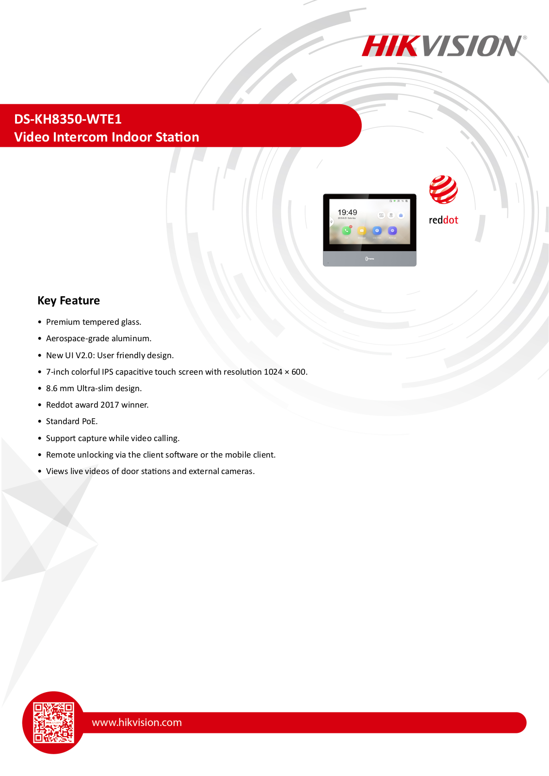 Hikvision DS-KH8350-WTE1 User Manual