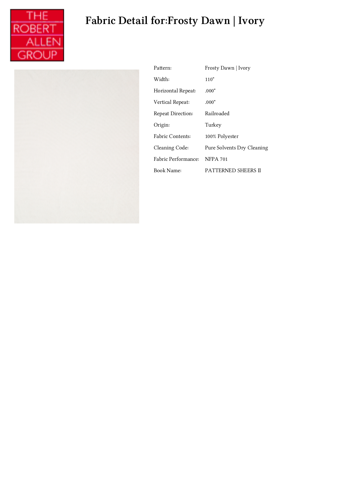Robert Allen RALF1174 Specifications - ManualMachine.com