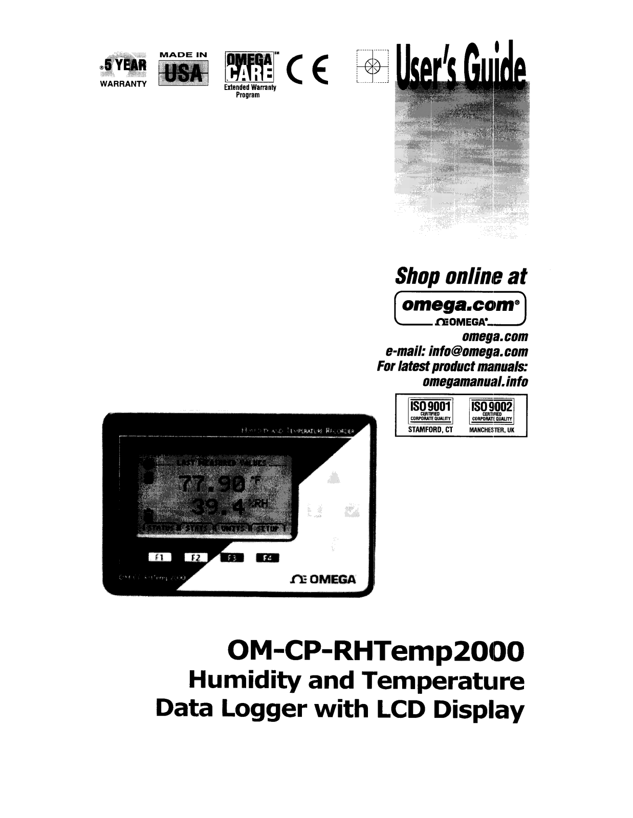 Omega OM-CP-RHTEMP2000 User guide - ManualMachine.com
