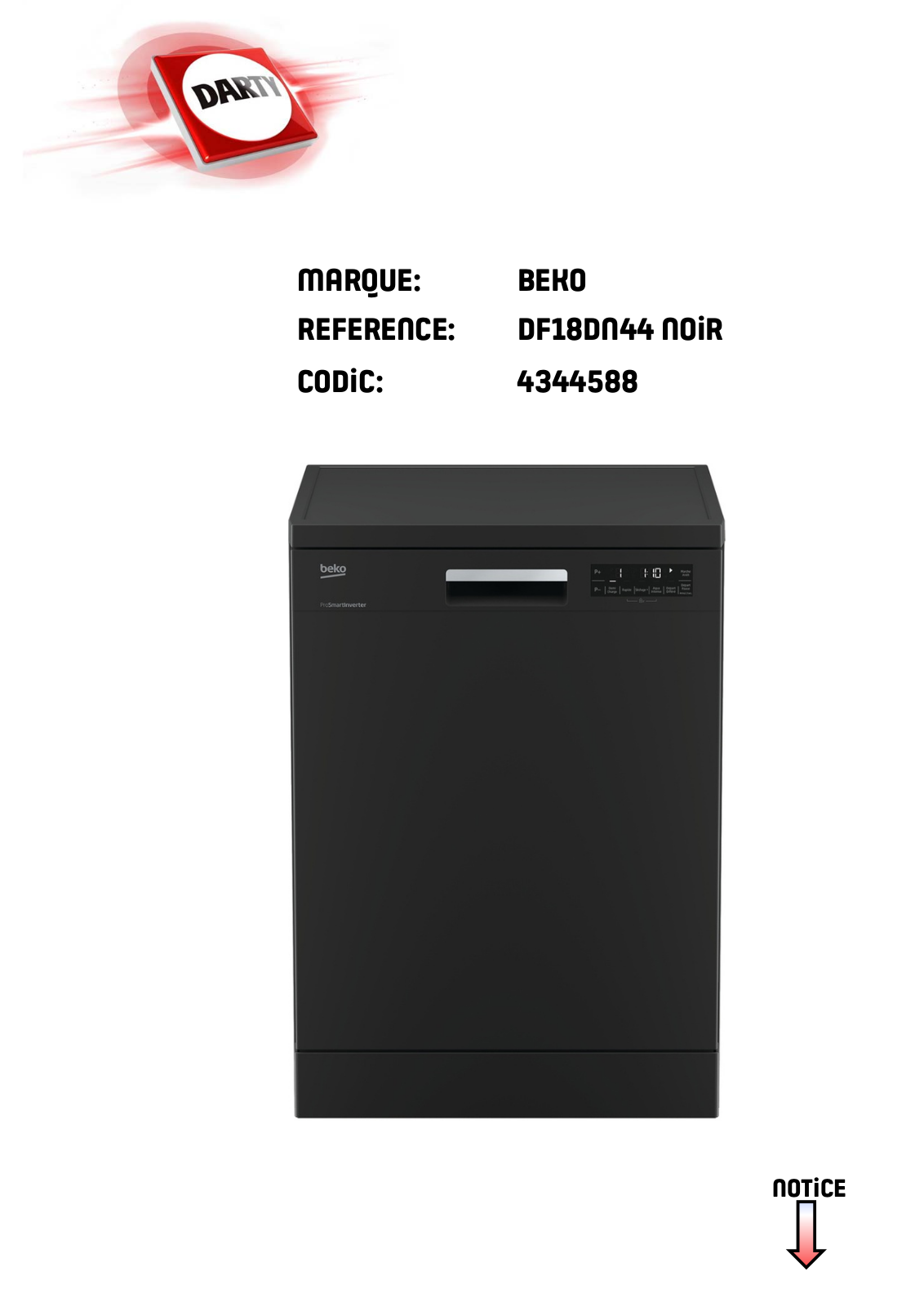 BEKO DF18DN44A, DF18DN44S, DF18DN44W User Manual