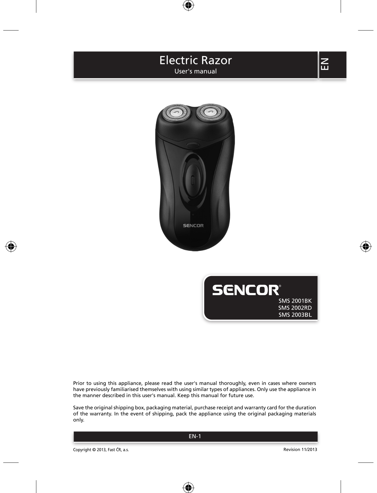 Sencor SMS 2002RD User manual