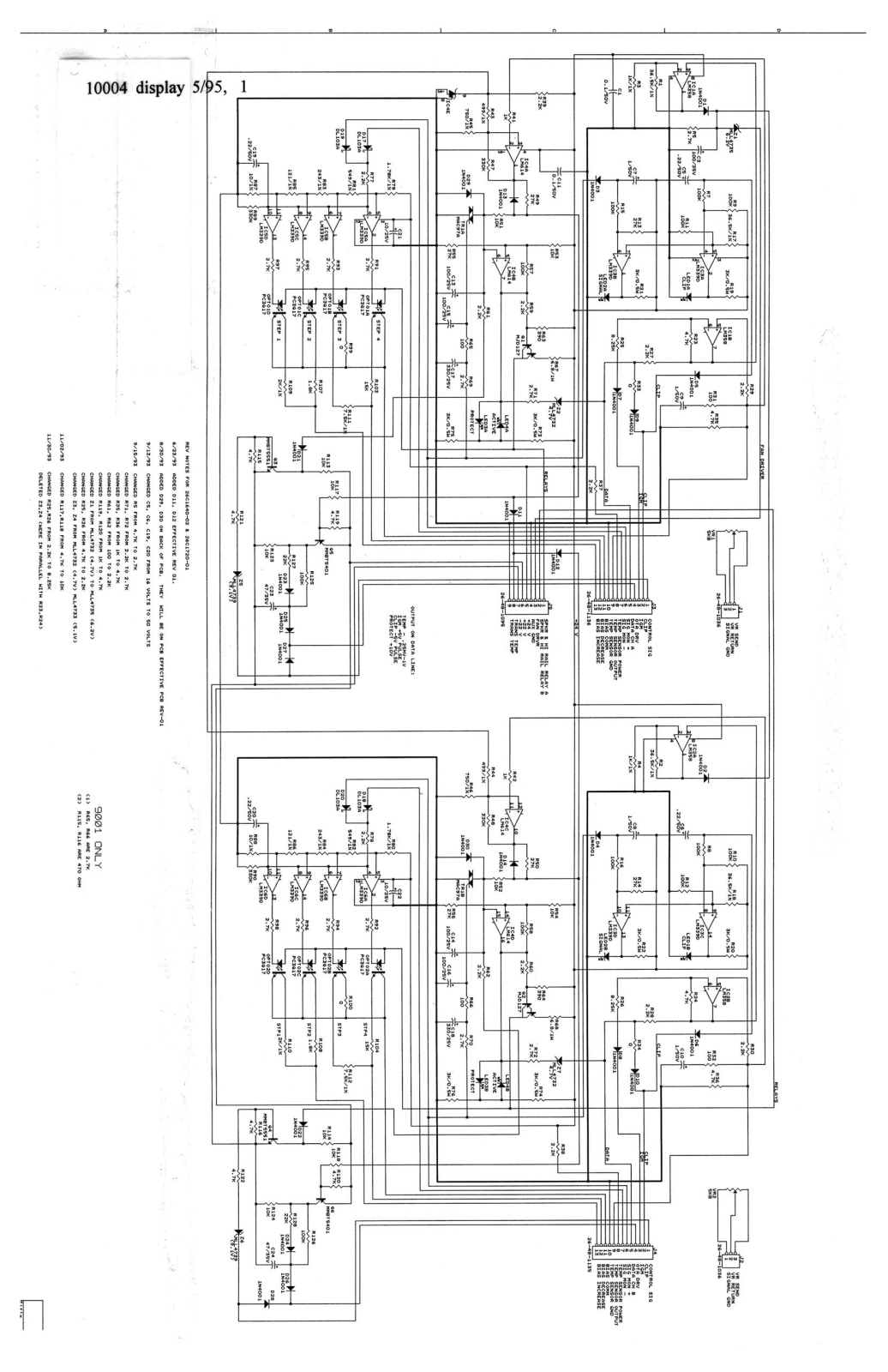 Crest 10004, 9k1, 10k4Display Schematic