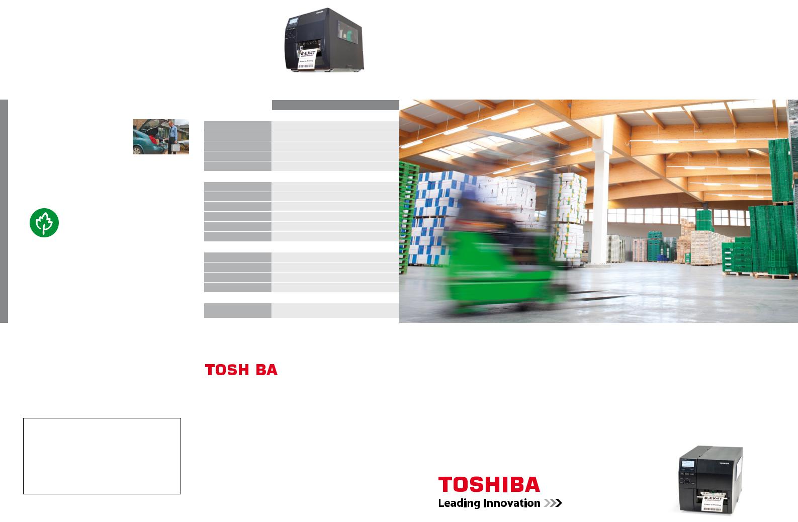 Toshiba B-EX4T1-GS12-QM-R, B-EX4T1-TS12-QM-R Datasheet