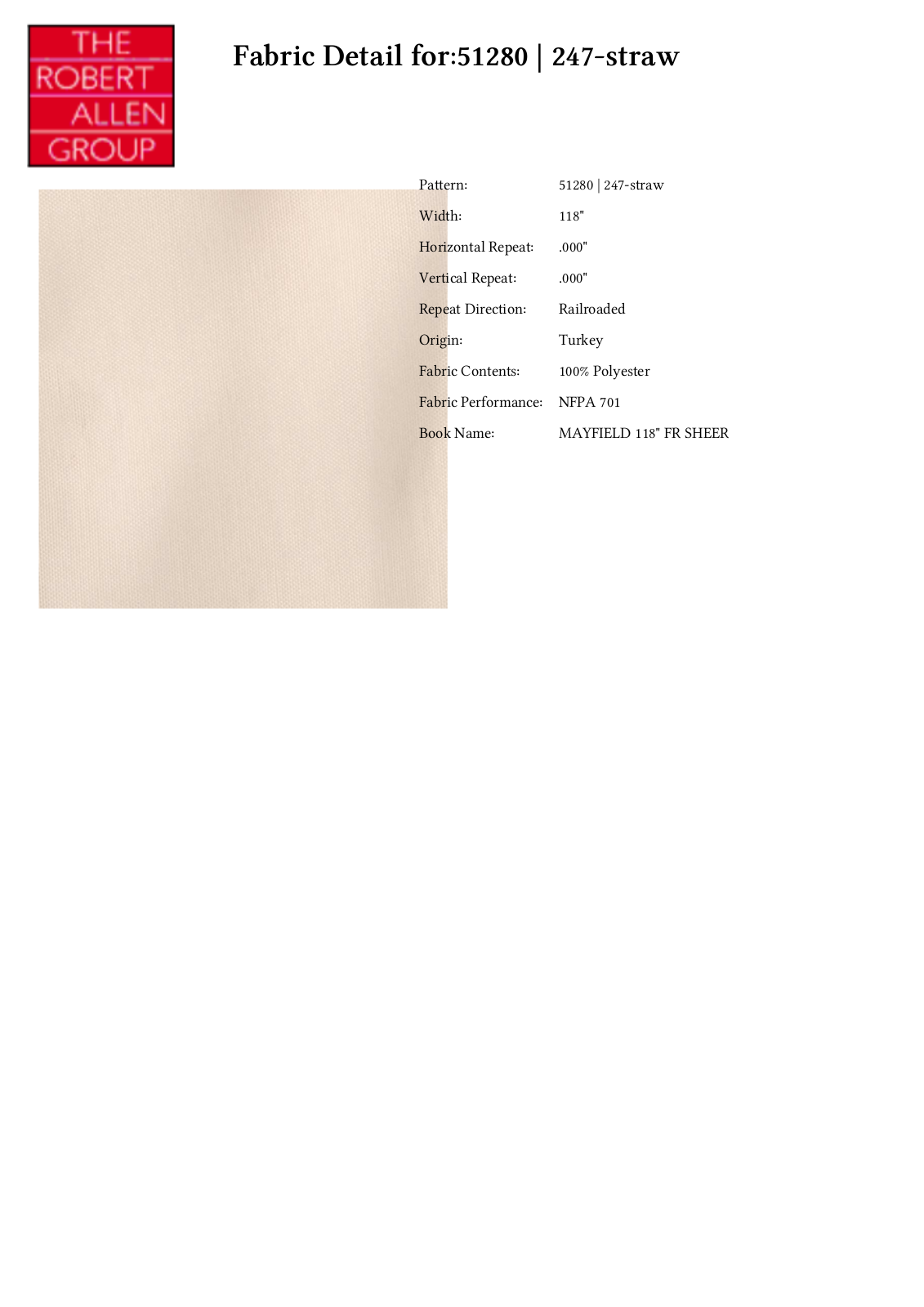 Duralee CRAL4206 Specifications - ManualMachine.com