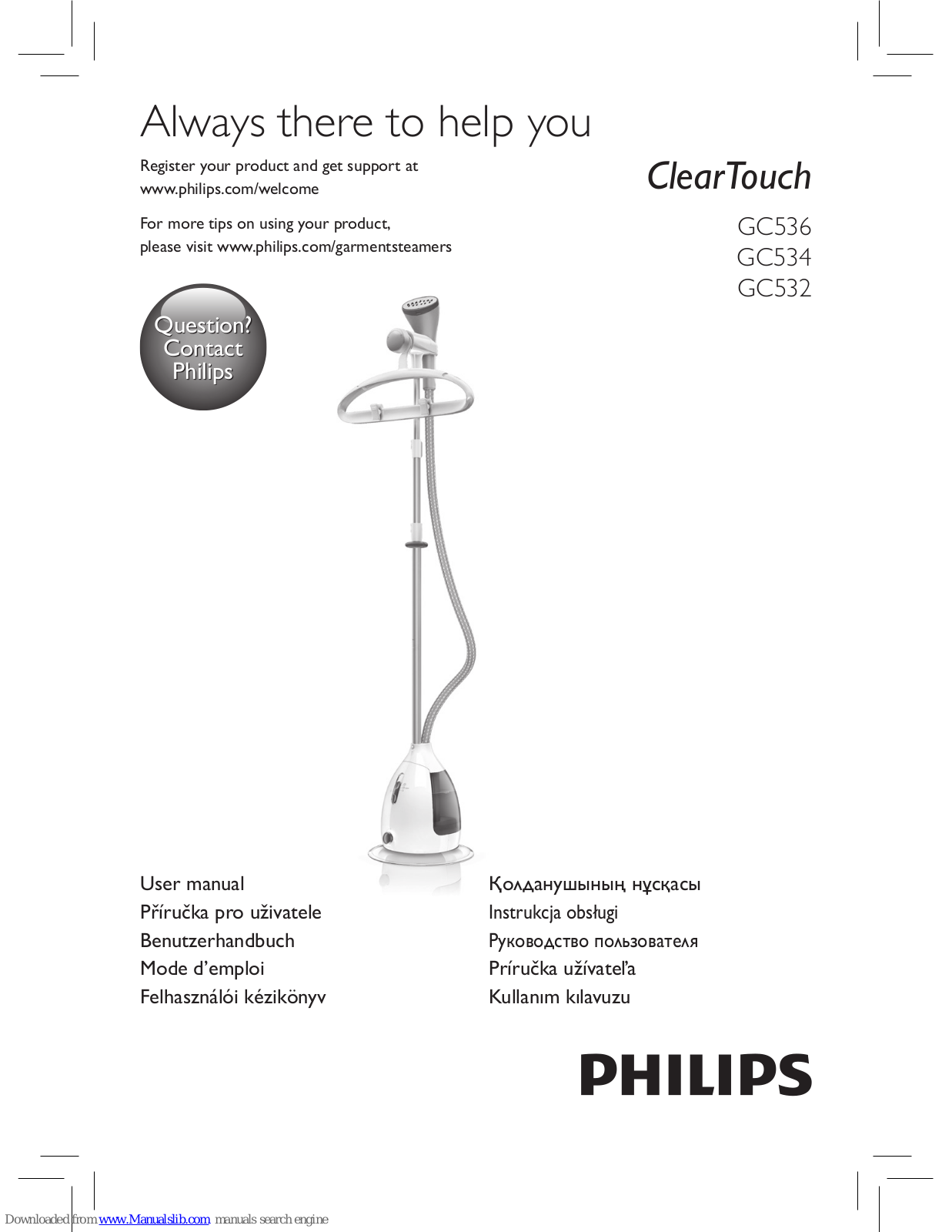 Philips ClearTouch GC536, ClearTouch GC532, ClearTouch GC534 User Manual